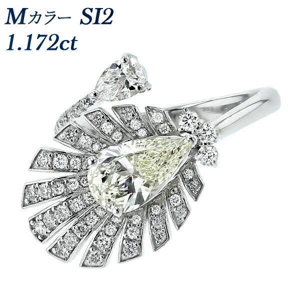 ダイヤモンド リング 1.172ct M SI2 ペアシェイプブリリアントカット プラチナ 1ct 1カラット ダイヤリング ダイアリング 指輪 指環 ダイアモンドリング ダイヤモンドリング 個性的 華やか ゴージャス Pt950｜エメット ジュエリー
