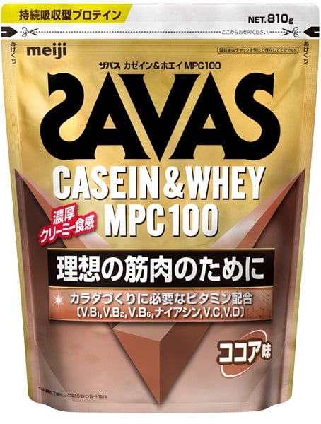 ザバス カゼイン＆ホエイ MPC100 ココア味 810g SAVAS 明治