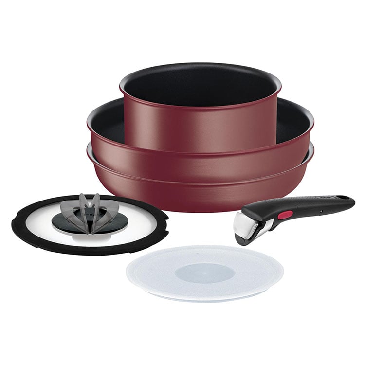 新品ティファール【T-fal】IH ・モーヴレッド・アンリミテッド セット9