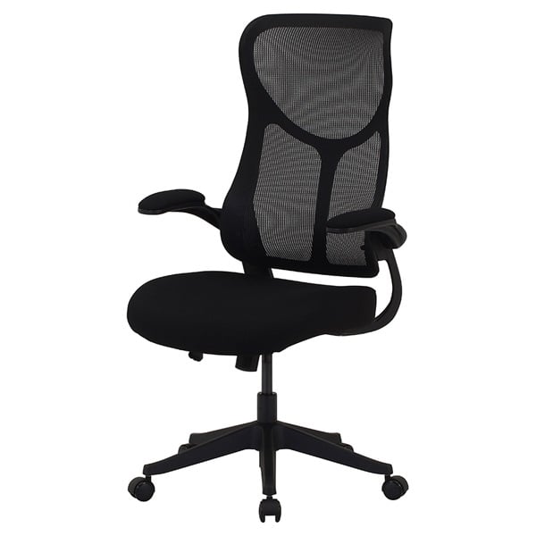 ハイバックメッシュチェア エアロ YF-9035 ブラック ウレタンフォーム 幅65cm 奥行66cm 11.6kg 耐荷重80kg 長時間 ラク 疲れにくい お客さま組立て 寝具 家具 インテリア 収納 椅子 チェア デスクチェア 10,138円