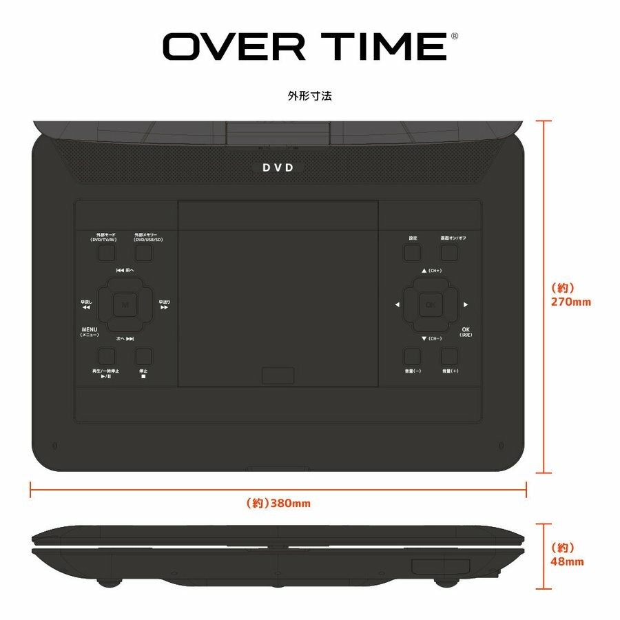 楽天市場 Dvdプレーヤー ポータブル 車 プレーヤー 車載 音楽 Dvd Usbメモリ Sdカード 3電源 バッテリー テレビ 録画 ドライブ コンパクト Aeru 楽天市場店