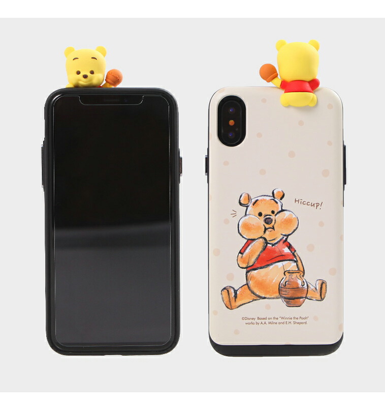 【楽天市場】DISNEY POOH Figure Slide Card Case【送料無料】スマホ iPhoneケース 公式 キャラクター