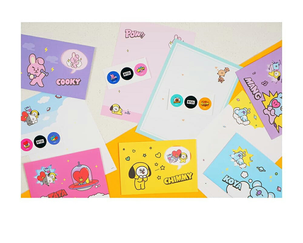 Bt21 akkom 公式グッズ 送料無料 手紙 記念日 人気 使いやすい Letter 防弾少年団 友達 Bts 誕生日 K Pop キャラクター かわいい プレゼント