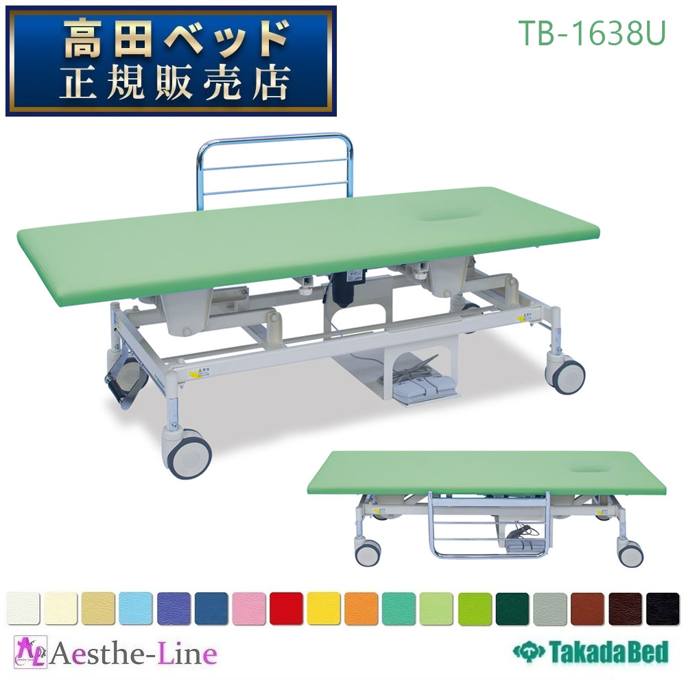高田ベッド 有孔Ｆ型電動リモスカイザー TB-1638U 治療用ベッド 診察台 ...