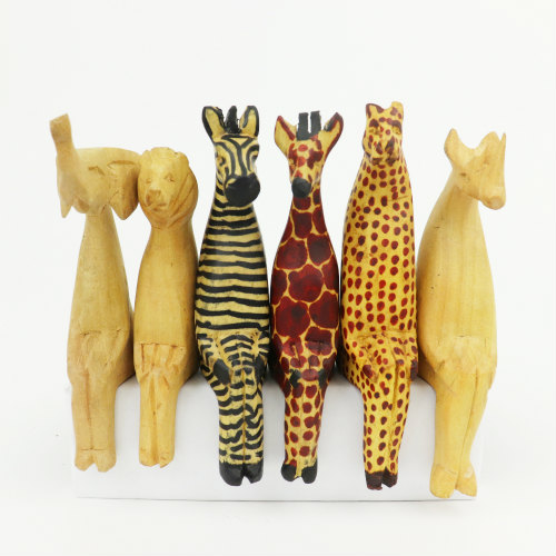 【楽天市場】ケニア木製動物オブジェ おすわり 6インチ：MANGOROBE／マンゴロベ