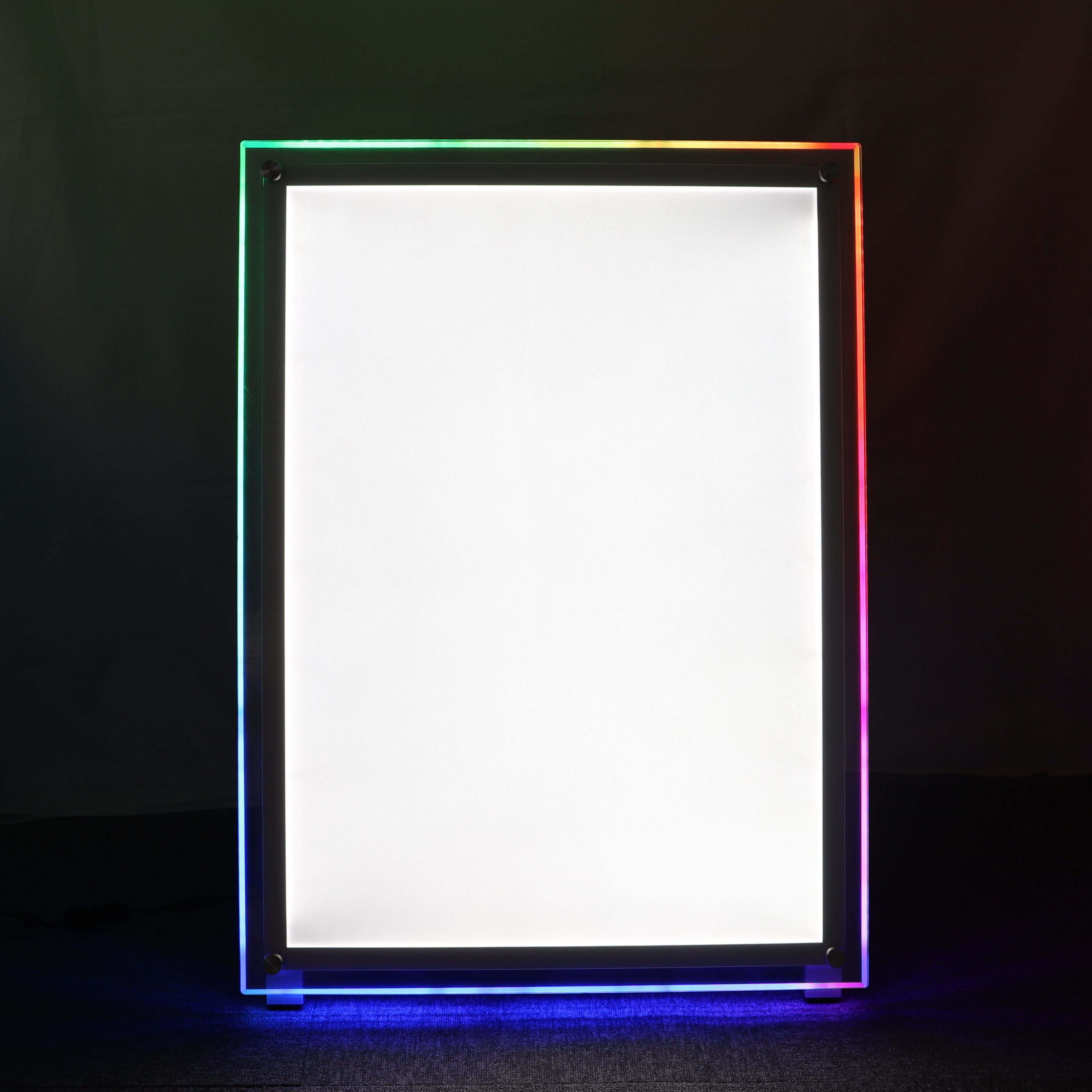 アクリル LED ライト パネル 電飾　レインボーカラー　パチンコ店看板　スタンド フルカラー 片面 B1 / A1 / A1HALF 【LED パネル ライト LEDライト LEDパネル アクリル 屋内 店舗】【型番：FC50-ST】