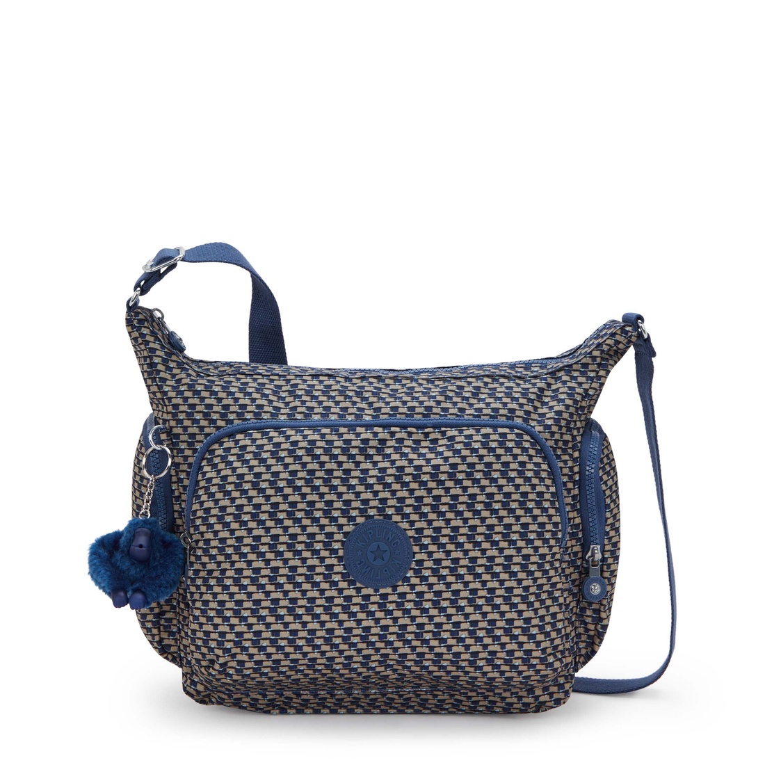 キプリング 公式 ショルダーバッグ GABB(Blue on Wire) ガブ(ブルーオンワイヤー) KI65259PC ベーシックプリント コレクション|公式 キプリング