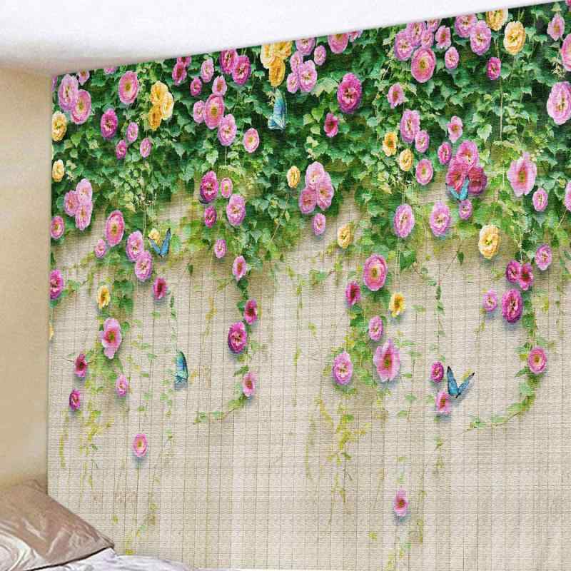 飾りつけアラス 花柄 肌理調 周囲の状況布 臥し所 室内装飾 かざり付ける 織り地 掛け画 壁飾りつけ