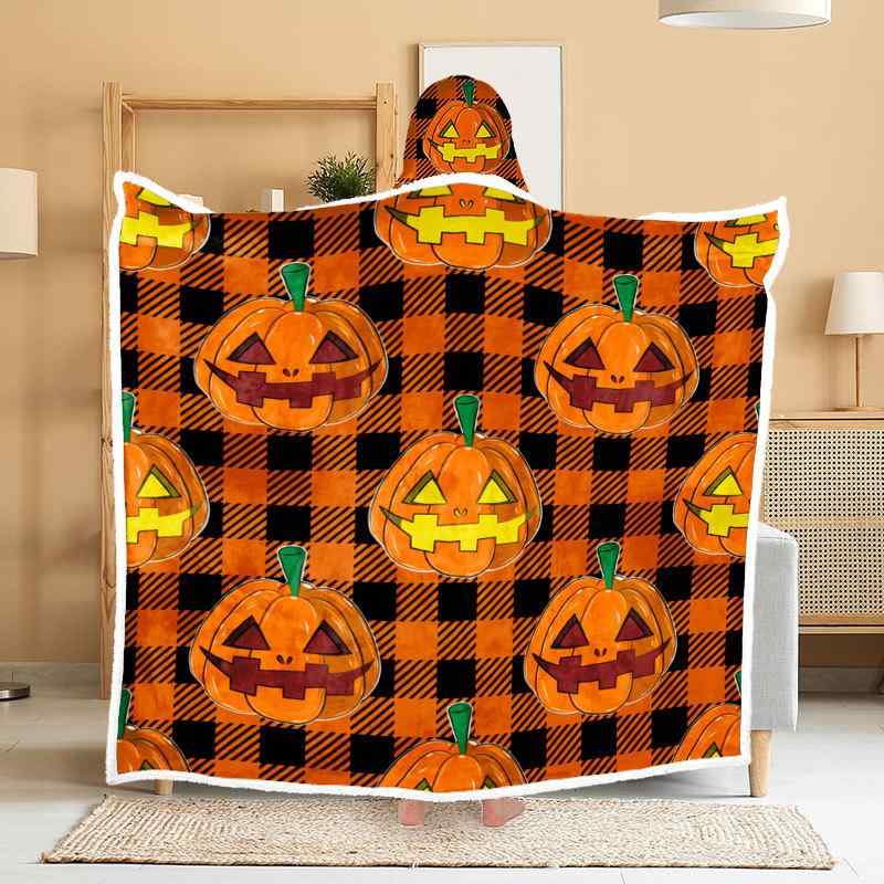 【百貨店SALE】ハロウィン 毛布 着付ける能力のある ケープ 型 デジタル 刷り上げる 鳥打ち帽 付き添い人 肩かけ 当たること冷感 ラジウム 伸び伸びする 室内 用 軽さ フリース 原料品 秋 出来事 寄り合い グッズ