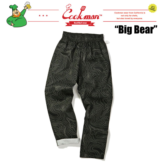 【楽天市場】(お得なクーポン発行中！) クックマン シェフパンツ 等高線 Cookman Chef Pants Big Bear：afro Jack