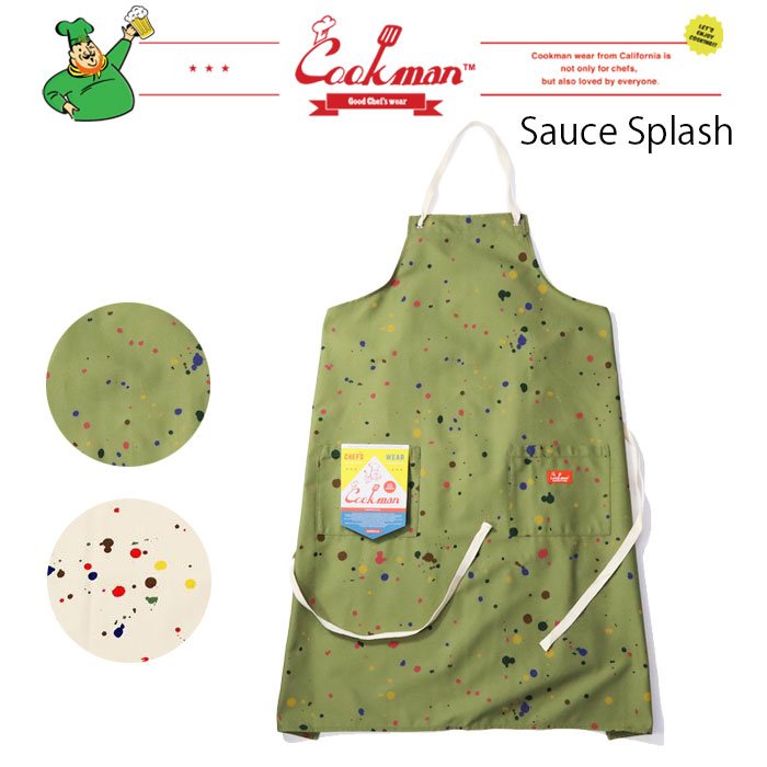 Long Apron - Sauce Splash : Beige
