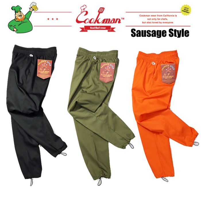 (お得なクーポン発行中！) クックマン シェフパンツ ソーセージスタイル COOKMAN Chef Pants Sausage Style