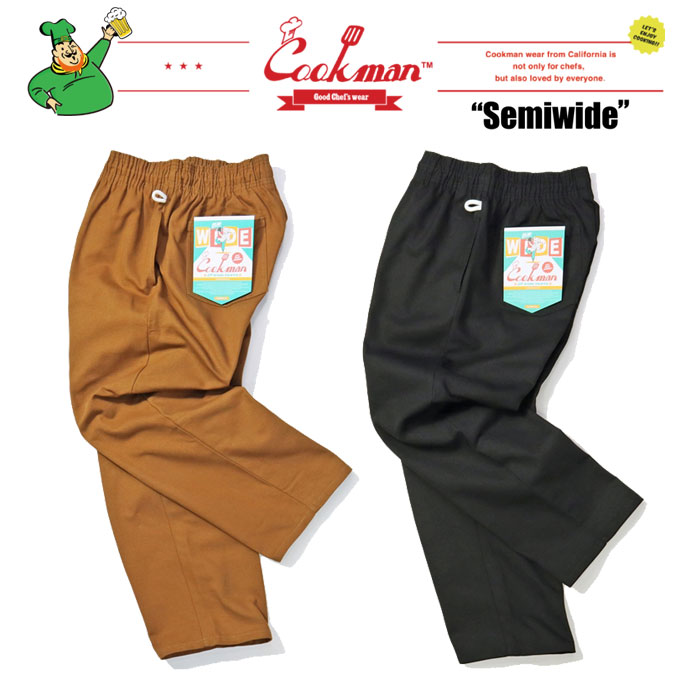 (お得なクーポン発行中！) クックマン シェフパンツ セミワイド ダックキャンバス COOKMAN Chef Pants Semiwide Duck Canvas
