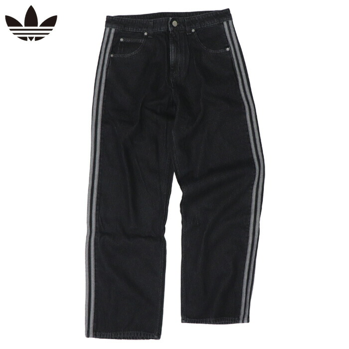 アディダスオリジナルス ズボン下 デニム ジーンズ ファイヤーバード トゥルーブラック メンズ レディース adidas Originals FIREBIRD ADICOLOR DENIM PANTS