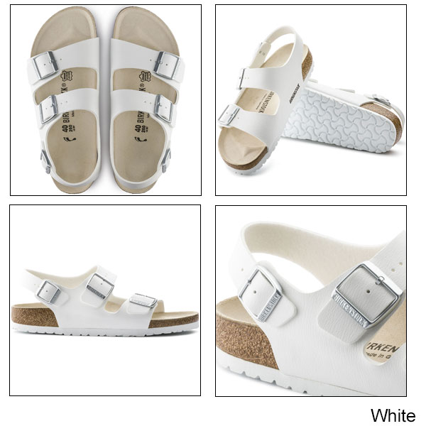 ビルケンシュトック サンダル レディース ミラノ ナロー相応う 幅狭 Birkenstock Milano 墨ぞめ 白 か黒いブラウン St Daemlu Cl
