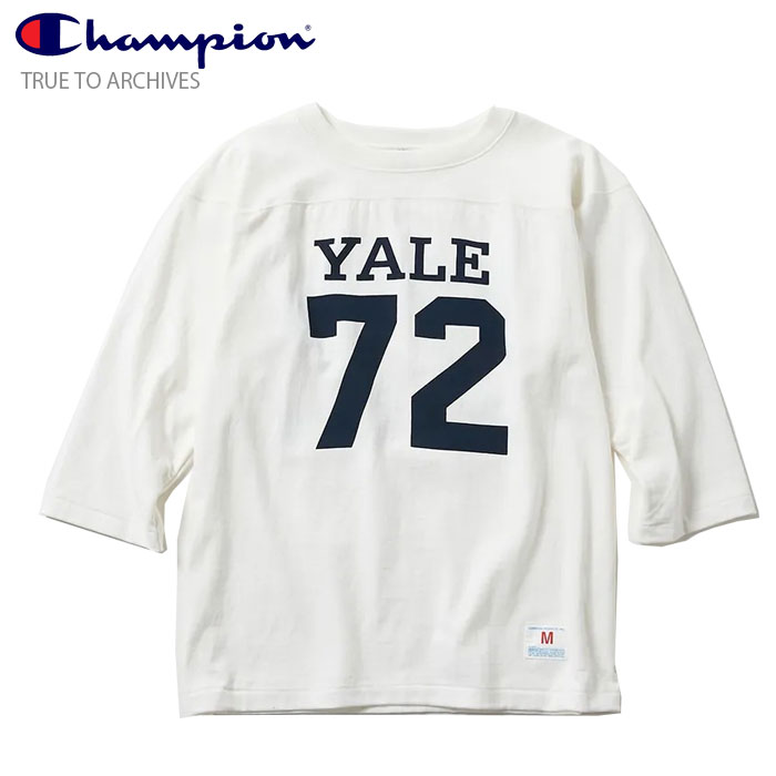 (お得なクーポン券振り出し中！) はやりっ子 日本製 3/4 蹴球 プルオーバー P12トゥルートゥーアーカイブス Champion TRUE TO ARCHIVES C3-R413 010 White