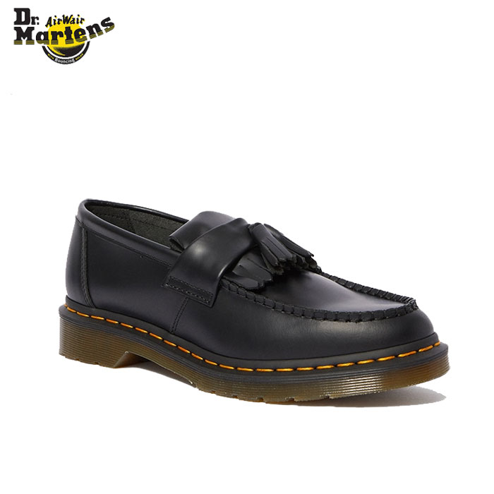 Dr.Martens ドクターマーチン タッセルローファー ブラック　白ステッチ Dr.Martens 新作 タッセルローファー ホワイトステッチ