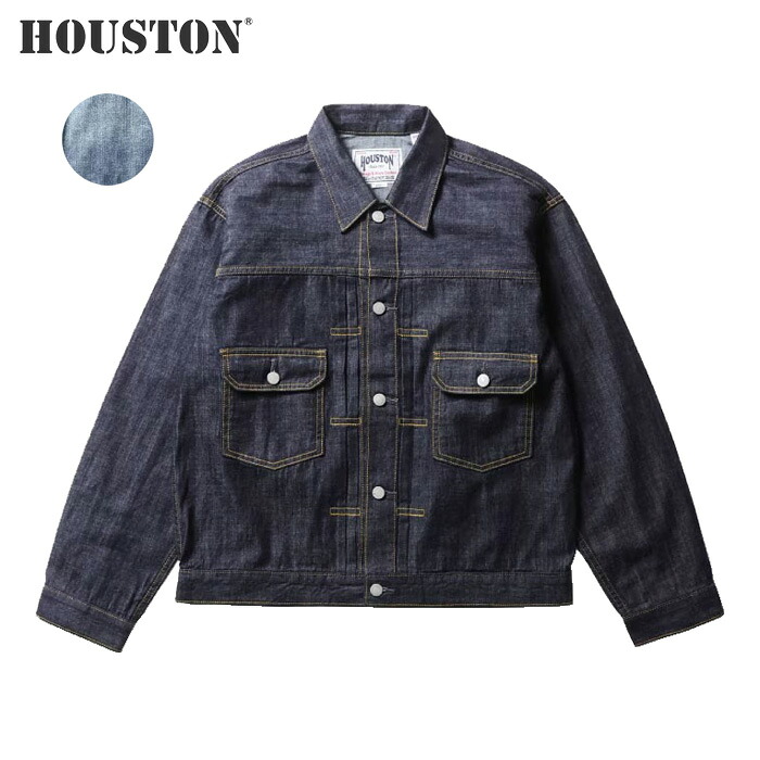 (お得なクーポン発行中！) ヒューストン ジャケット US コットン デニム 8オンス トラッカー タイプ2 Gジャン HOUSTON U.S. COTTON TYPE2 DENIM SHIRT JACKET