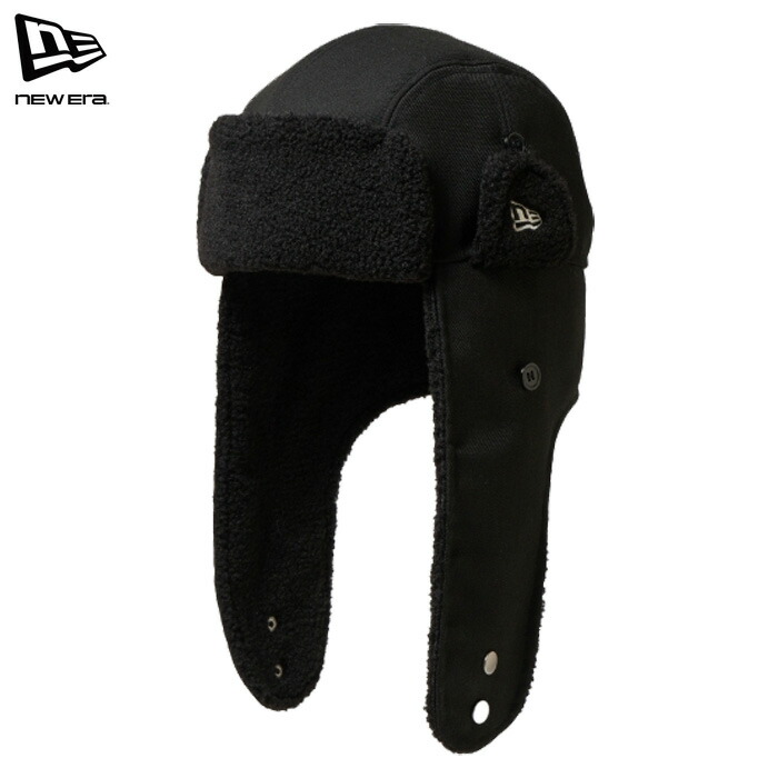 ニュー内鰓 旗がしら トラッパー 航空旗がしら メンズ レディース 黒いこと  NEW ERA TRAPPER BLK 253