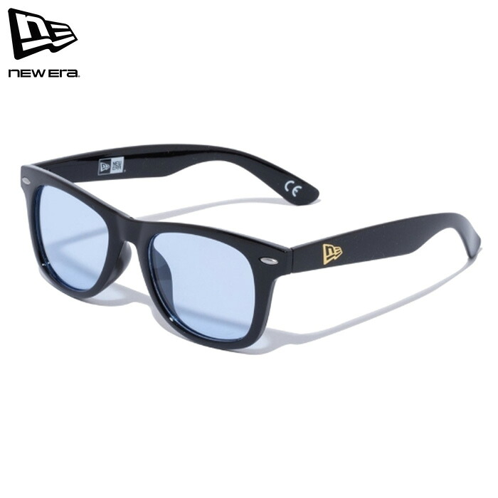 ニューエラ サングラス ウェリントン スクエアレンズ シャイニーブラックフレーム ブルーレンズ NEW ERA SUNGLASSES WLTN LT BLU 25J