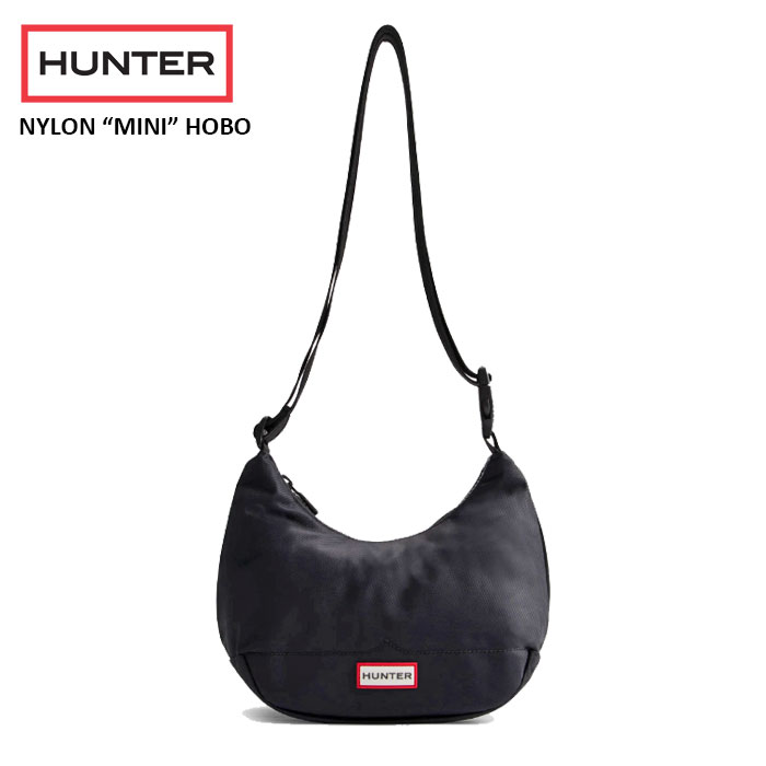 ハンター バッグ ショルダーバッグ クロスボディ ナイロン ミニ ホーボー ブラック 半月型 耐水 Hunter NYLON MINI HOBO UBS3600KBM-BLK