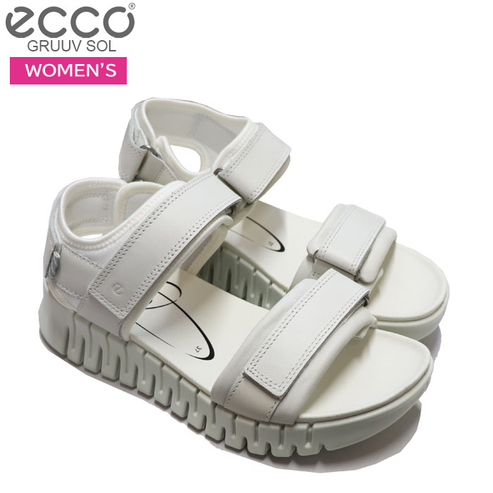 エコー シューズ レディース グルーブ レザー サンダル ホワイト ECCO GRUUV SOL WHITE