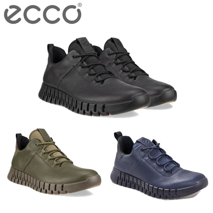 山びこ シューズ メンズ なめし革 雨合羽 ゴアテックス スニーカー 本革 ECCO GRUUV GORE TEX 525224