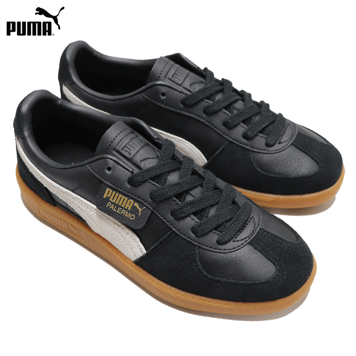プーマ スニーカー パレルモ レディース レザー ブラック/ガム Puma PALERMO LTH|AFRO JACK