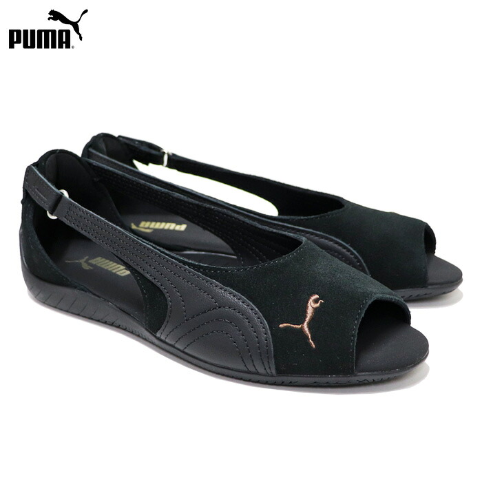 プーマ スピードキャット サンダル レディース シューズ 薄底 ブラック/ブラック Puma SPEEDCAT SANDALS
