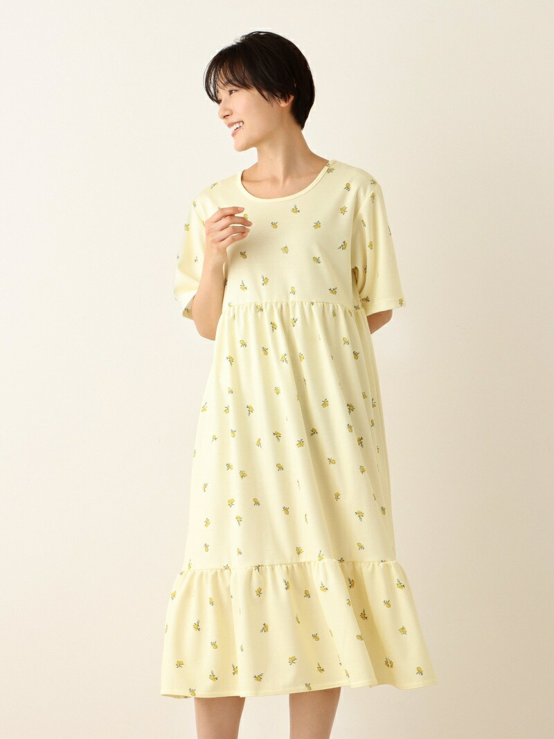 バンセルクールレモンモチーフルームワンピース Afternoon Tea アフタヌーンティー