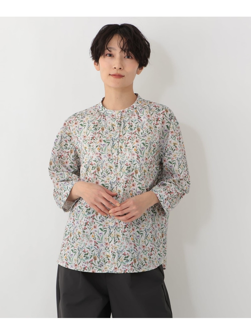 【オンラインストア限定】ブラウス/リバティプリント Afternoon Tea LIVING アフタヌーンティー・リビング トップス シャツ・ブラウス ホワイト【送料無料】[ Fashion]