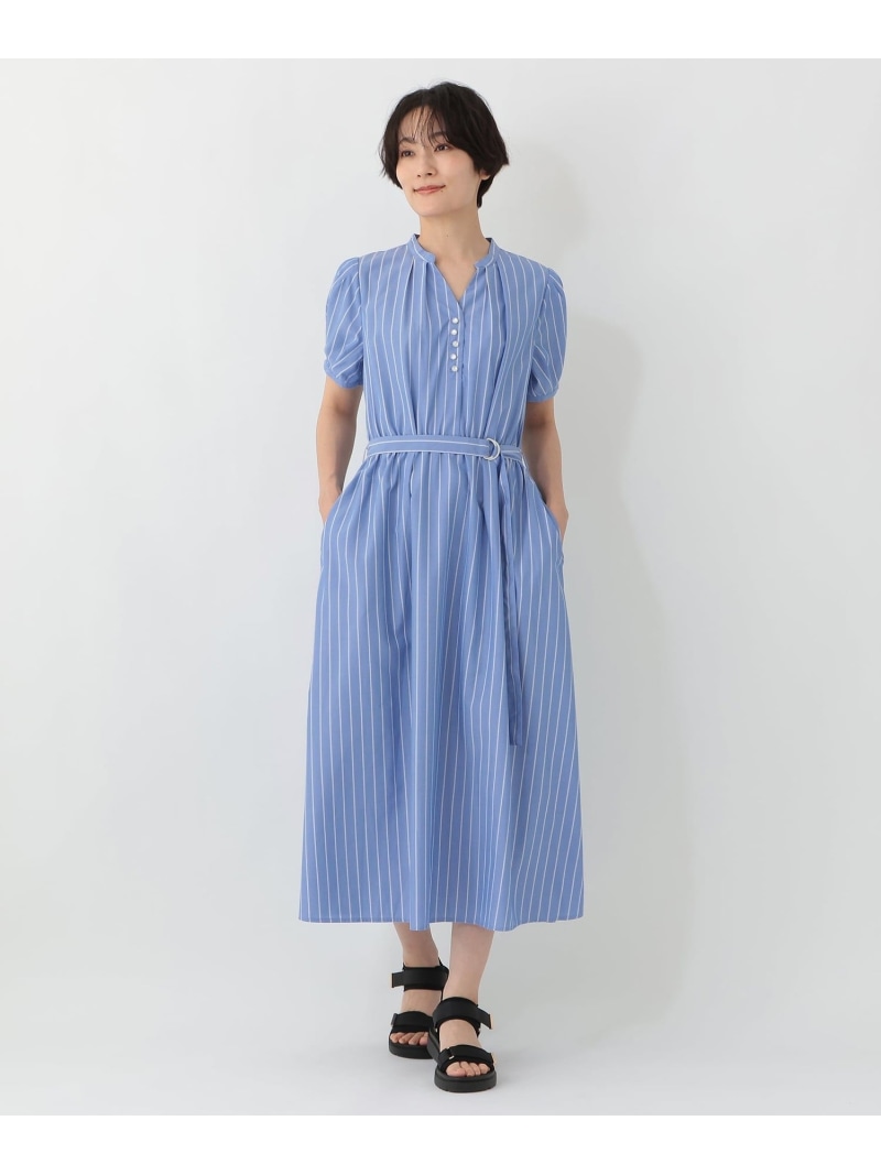 バンセルクールパフスリーブワンピース Afternoon Tea LIVING 昼過ぎお茶・リビング 衣装・御召しもの 衣装 青み【貨物輸送無料】[ Fashion]