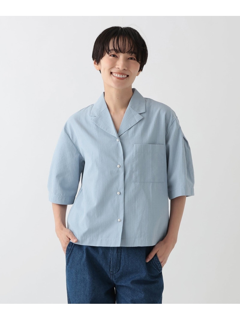 アフタヌーンティーリビング　ギャザーブラウス　ブルー 楽天市場】【SALE／37%OFF】インドプリントギャザーブラウス