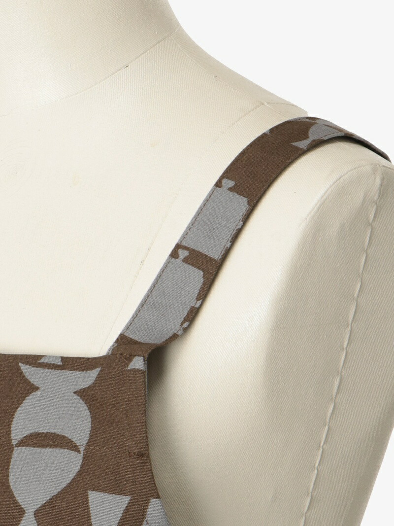 幾何柄エプロン Afternoon リビング アフタヌーンティー Tea