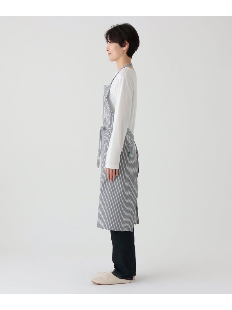 ストライプ先染めワンピースエプロン Afternoon アフタヌーンティー Tea