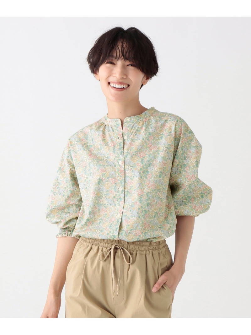 楽天市場】【SALE／37%OFF】襟フリルブラウス/リバティプリント