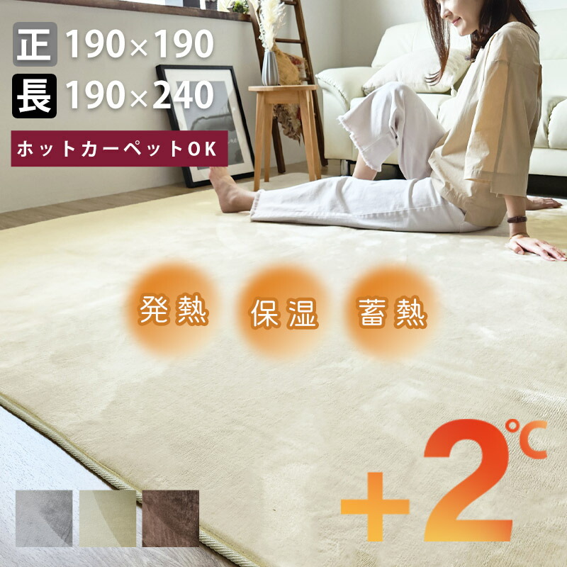 HOTTEXあったかカーペットラグ200✕270cm　2枚メープル様 hotrug-m.jpg