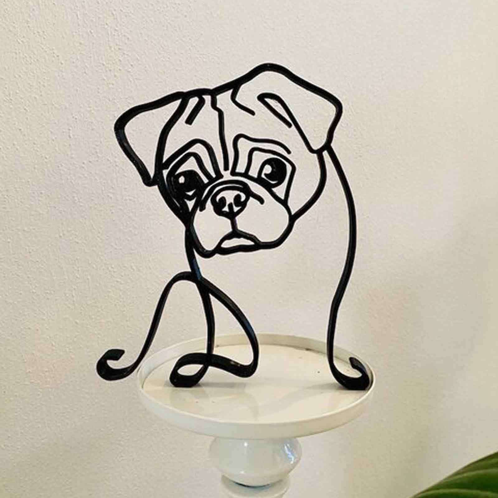 楽天市場】輸入雑貨 パグ 2体セット イヌ 犬 置物 シルバー 銀