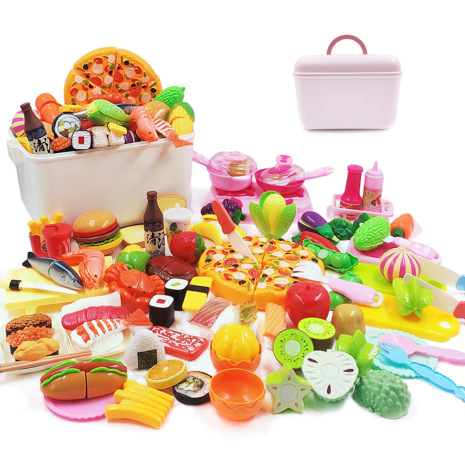 楽天市場】76点 おままごと キッチン セット子供 知育玩具 DIY 寿司 