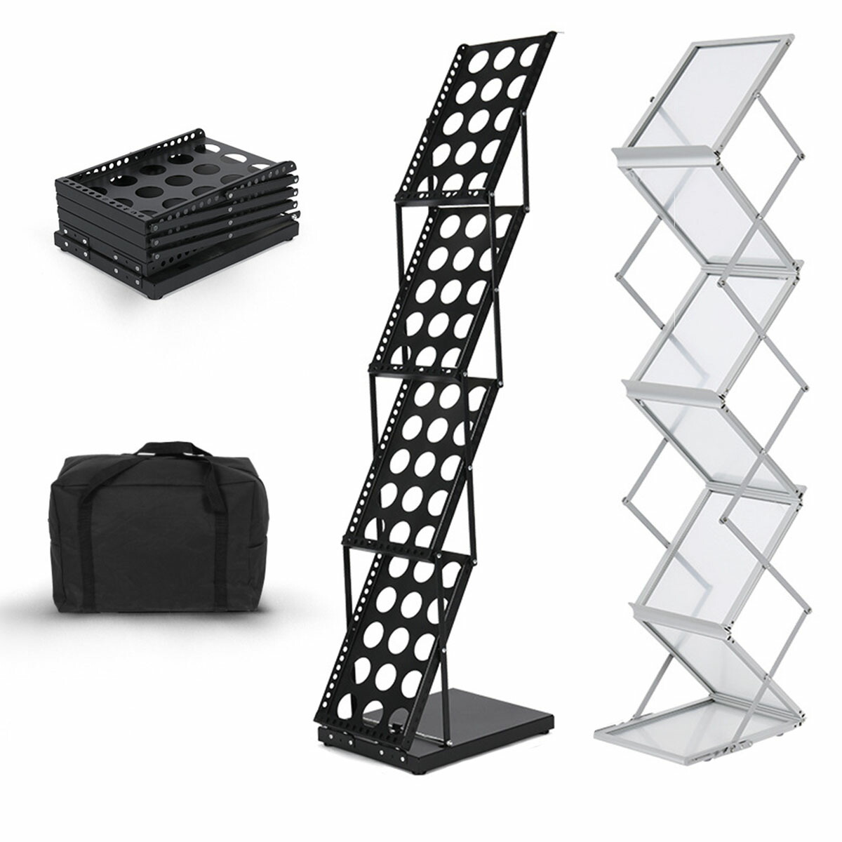 楽天市場】カタログスタンド 折りたたみ式 マガジンラック 布製バッグ