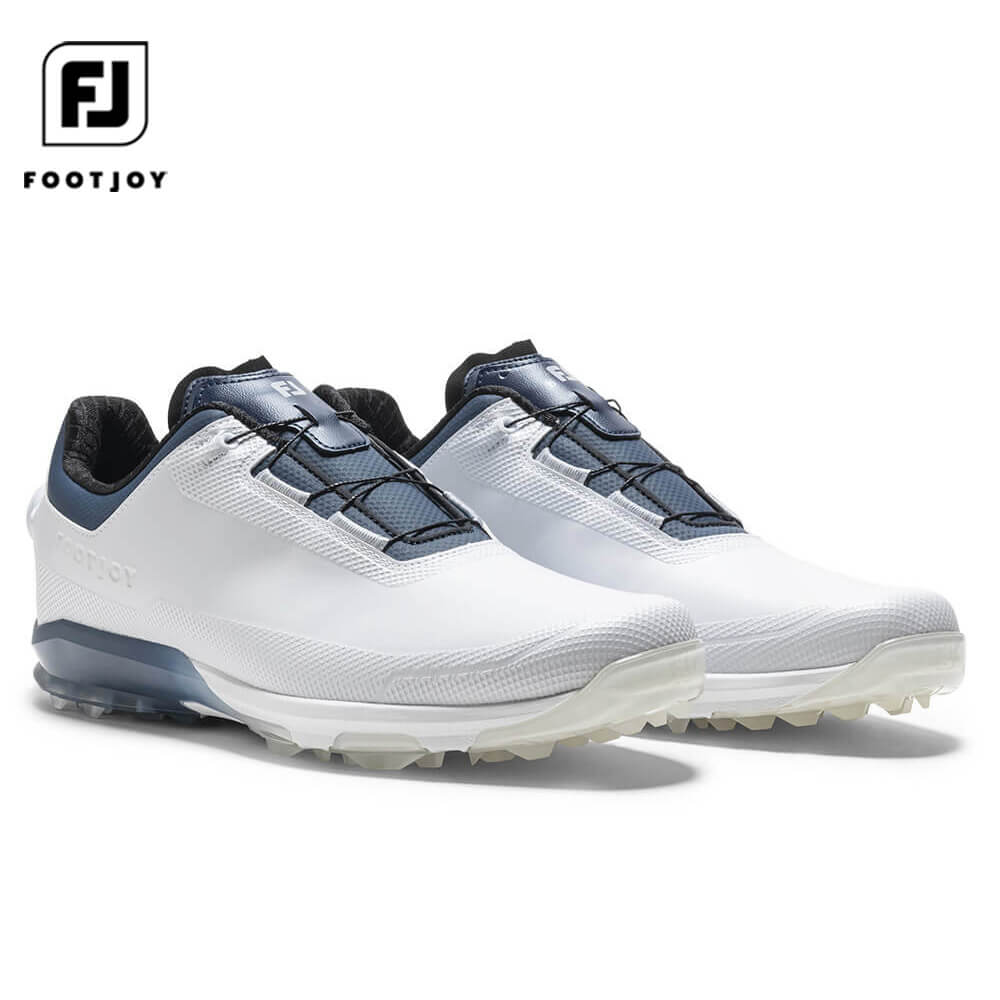 【最大10000円ＯＦＦクーポン配布中！】4/23まで　 フットジョイ メンズ DRYJOYS PRO BOA ドライジョイズ プロ ボア スパイクレス ゴルフシューズ 53877 ホワイト/ネイビー [2026年モデル]