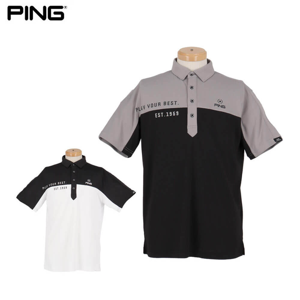 【最大10000円ＯＦＦクーポン配布中！】4/23まで　 【50％OFF】 ピンゴルフ メンズ 格子メッシュ 半袖 ポロシャツ 621-5160203 ゴルフウェア [2025年春夏モデル] 特価