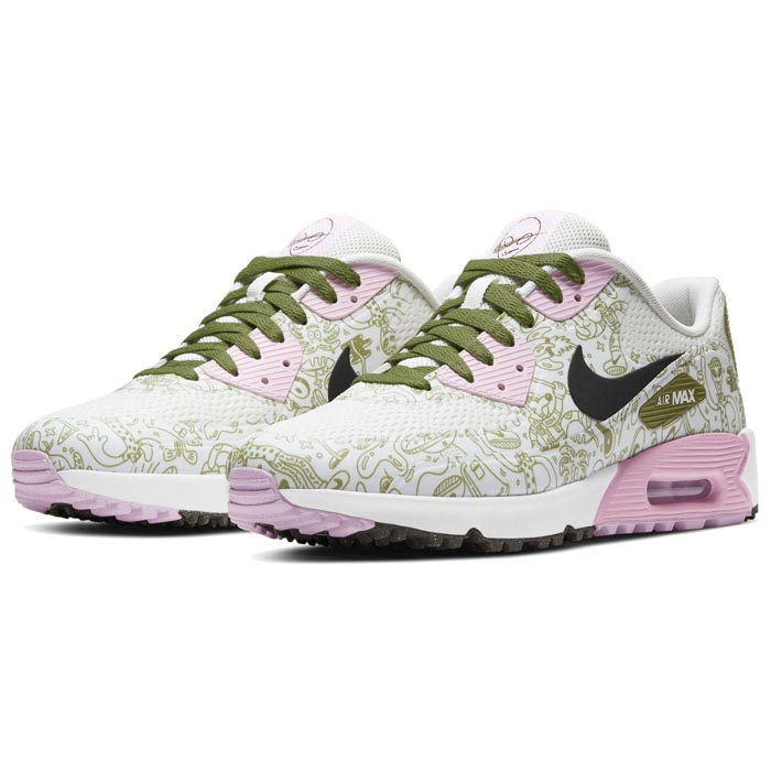 楽天市場 21年モデル ナイキ メンズ Air Max エア マックス 90 G Nrg ゴルフシューズ Cu9980 100 セイル ニュースプリント ピンクフォーム アスパラガス ホワイト ブラック あす楽対応 Agゴルフストア ギア アパレル