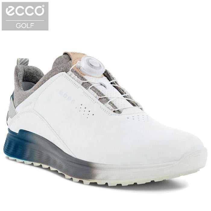 ecco エコー メンズ M GOLF S-THREE BOA エス スリー ボア スパイクレス ゴルフシューズ 102914 60061 WHITE  SEAPORT 2021年モデル 最安値級価格