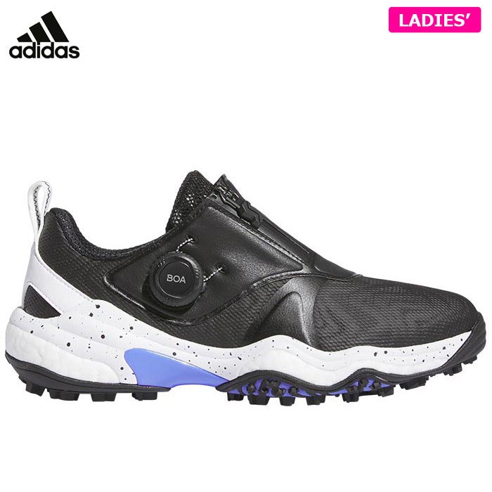 [10 times more points!] 8/22-8/26 adidas women's W CODECHAOS BOA 25 code chaos 25 bore spikeless golf shoes NKZ95 IG8749 core black/footwear white/cobalt blue special price