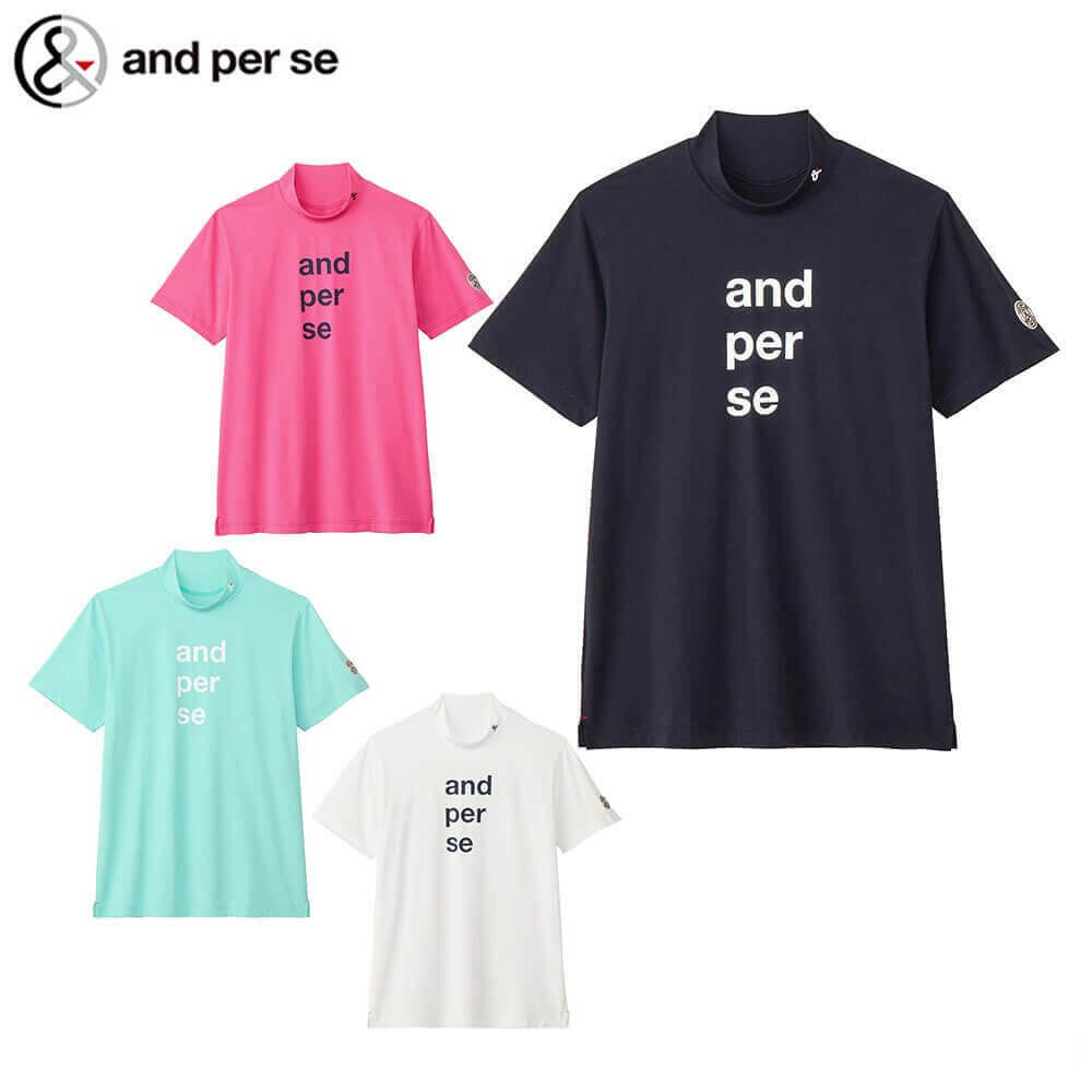 coco 未使用品 アンパスィ and per se メンズ 長袖シャツ M 紺 ネイビー モックネック 【2024年秋冬モデル】 and per se アンパスィ 長袖 モックネックシャツ セルヒート