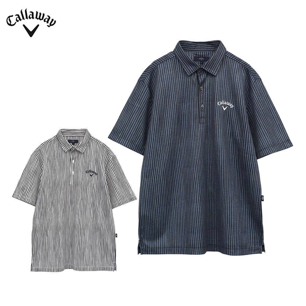 ゴルフウェアメンズ ホース千鳥プリントカノコ長袖シャツ Callaway 楽天市場】キャロウェイ ゴルフウェア ポロシャツ 長袖 メンズ