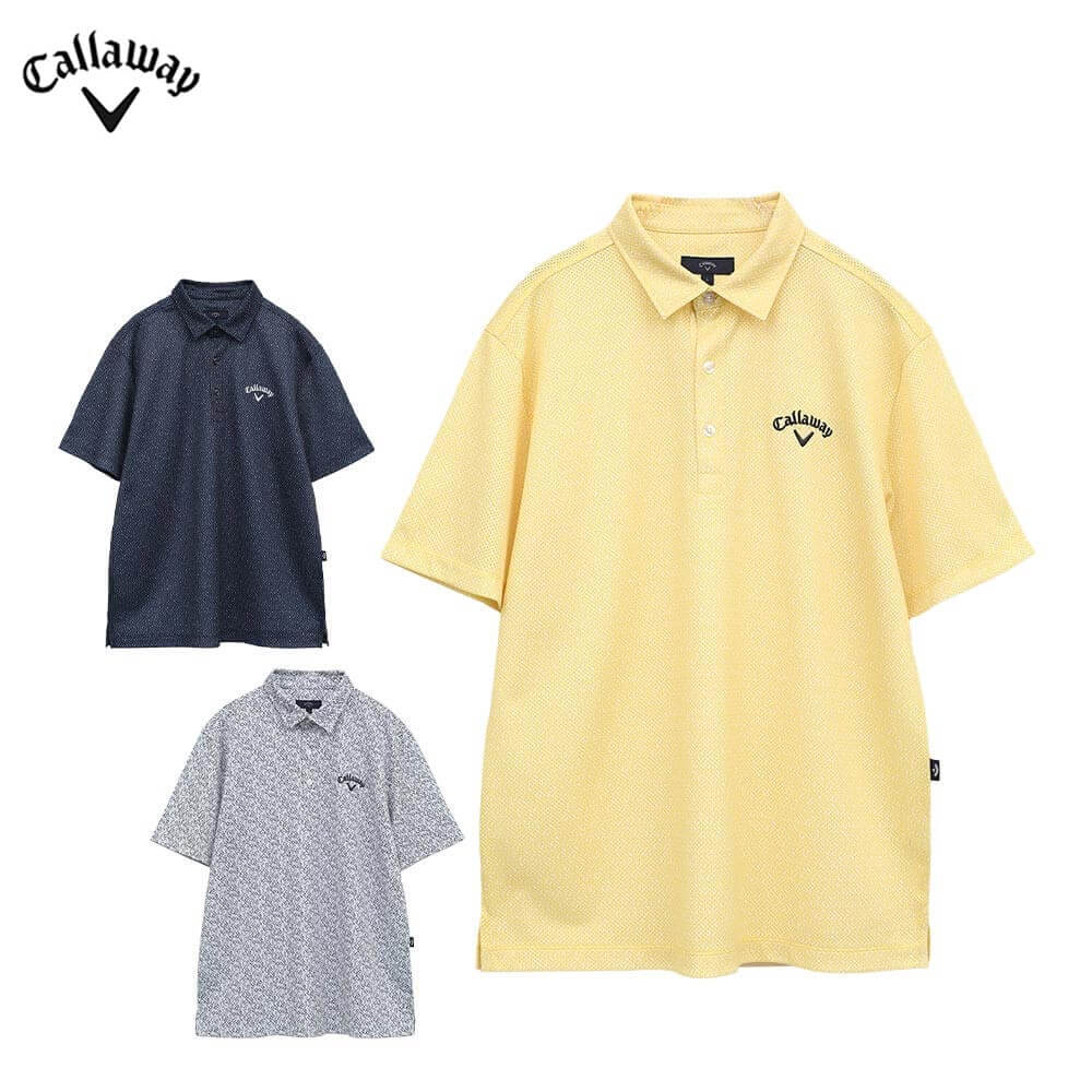 【最大10000円ＯＦＦクーポン配布中！】4/23まで　 【50％OFF】 キャロウェイ メンズ かざあなメッシュ ボタニカルプリント 半袖 ポロシャツ C25134119 ゴルフウェア [2025年春夏モデル] 特価