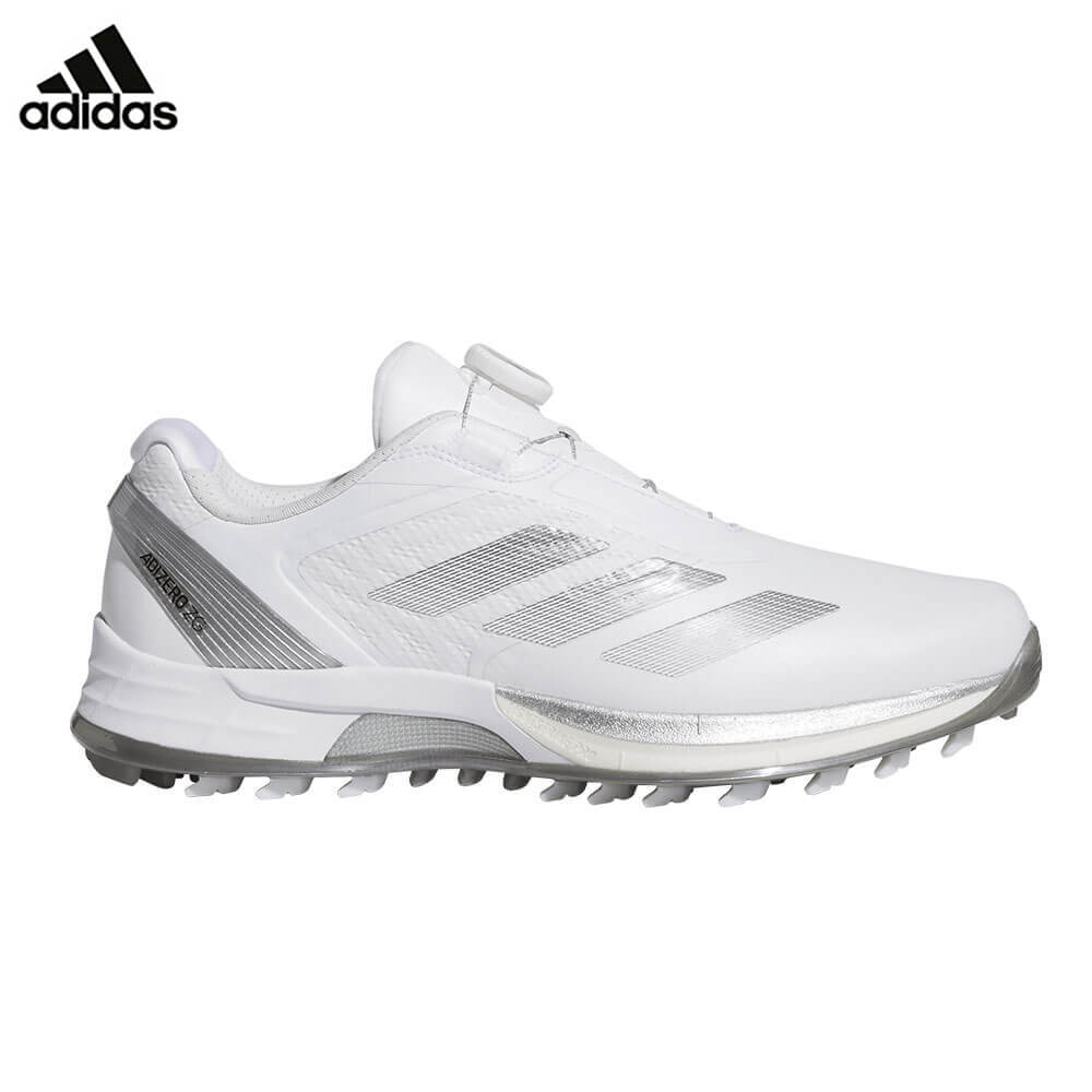 【最大10000円ＯＦＦクーポン配布中！】4/23まで　 アディダス メンズ ADIZERO ZG LO BOA アディゼロ ゼッドジー 25 ロー ボア スパイクレス ゴルフシューズ OMX77 JS1766 フットウェアホワイト/アイアンメタリック/シルバーメタリック [2025年モデル]