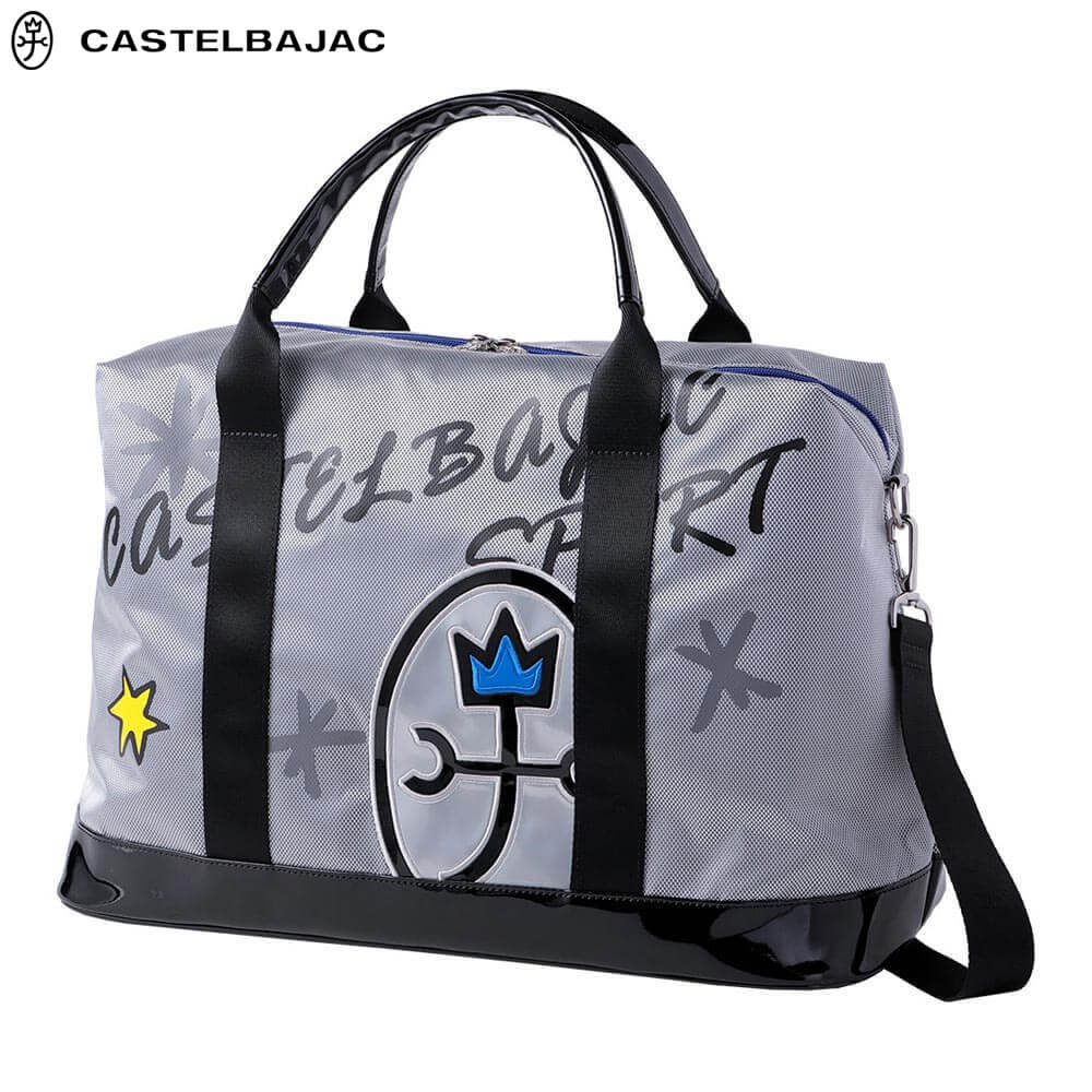 【大決算セール！半数以上の商品がポイント15倍♪】8/2まで　カステルバジャック メンズ ロゴデザイン ボストンバッグ CBB036 SI シルバー [2025年モデル]｜AGゴルフストア　ギア＆アパレル